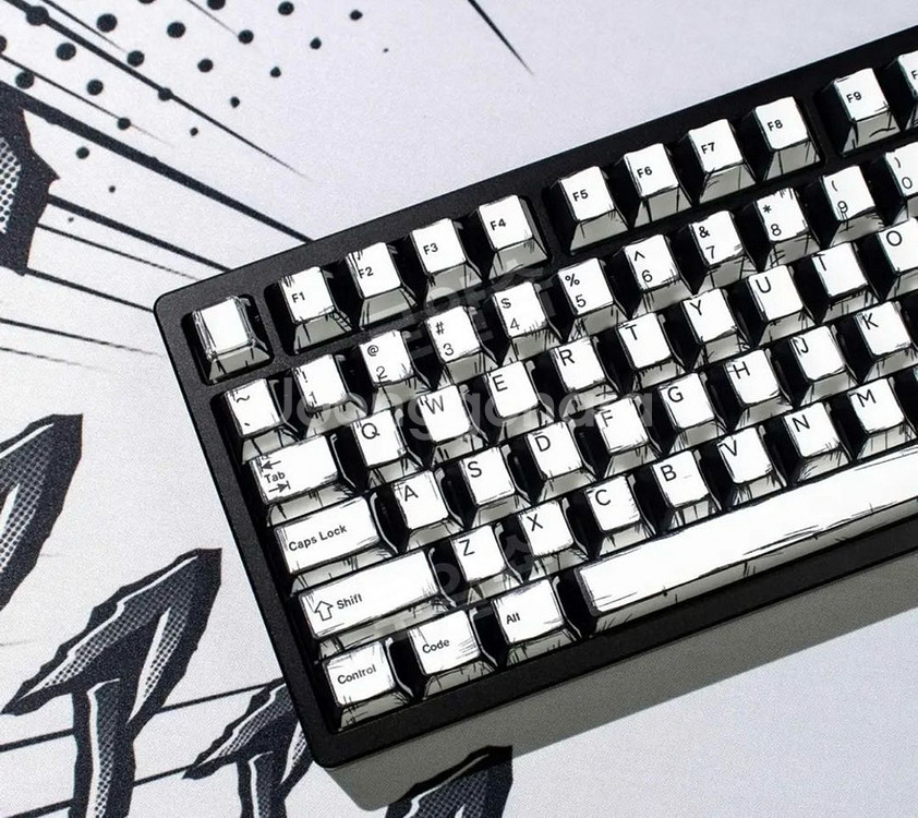 레오폴드 FC750bt +만화 키캡 (갈축)--0