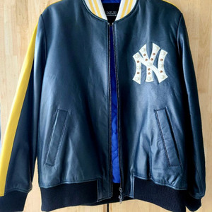 MLB 양키스 양가죽 블루종 점퍼