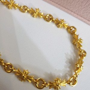 24K 순금 크롬 십자가 타이니 팔찌