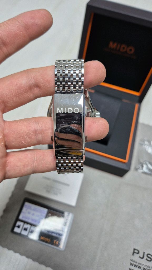 (네고가능)미도 오션스타 트리뷰트 로즈골드 콤비 다이버시계--6