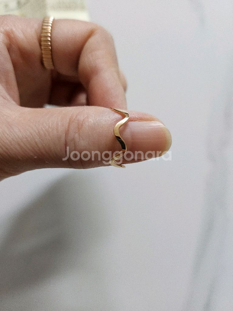 18k핑크골드반지--1