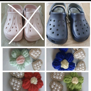 크록스st 슬리퍼 & 지비츠 6개일괄 (새상품)