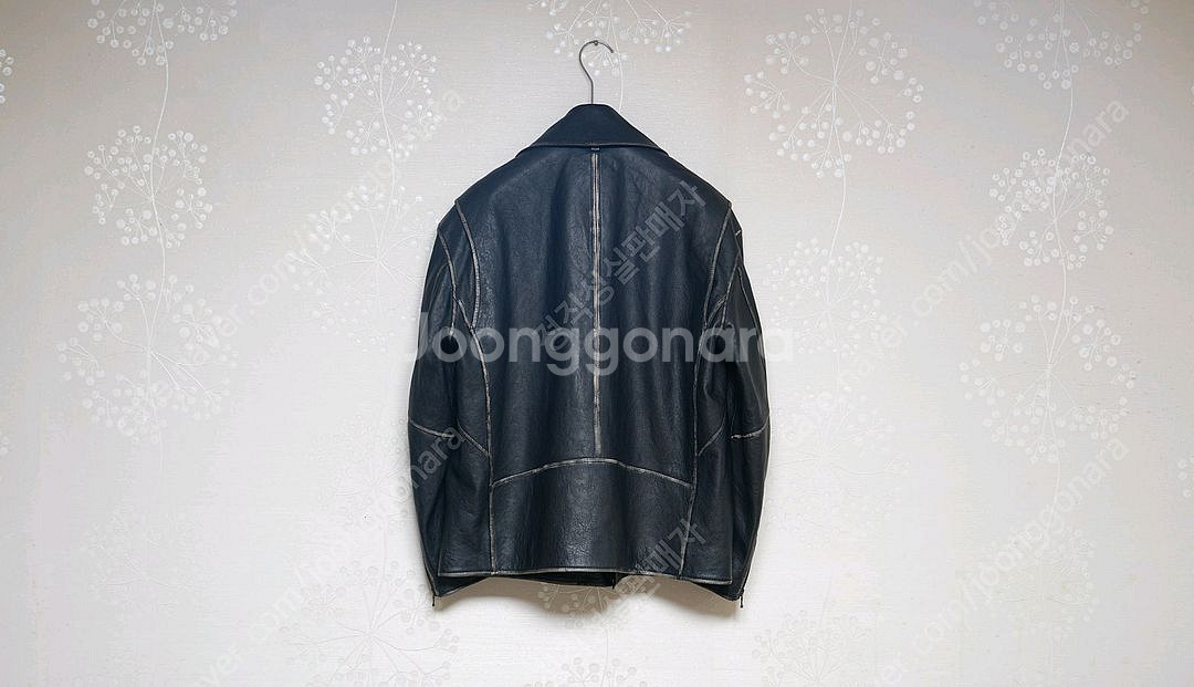 알레그리 양가죽 더블 라이더 자켓--1