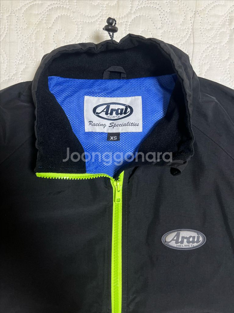 [새상품급] 구형 아라이 바람막이 XS 블랙네온 검형--5