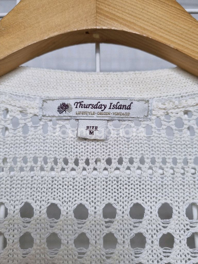 써스데이아일랜드 니트가디건 M (오픈형)--5