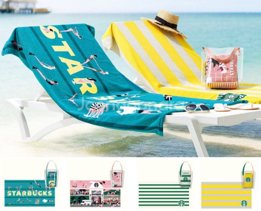 스타벅스 비치타올 + 서머백 세트--0