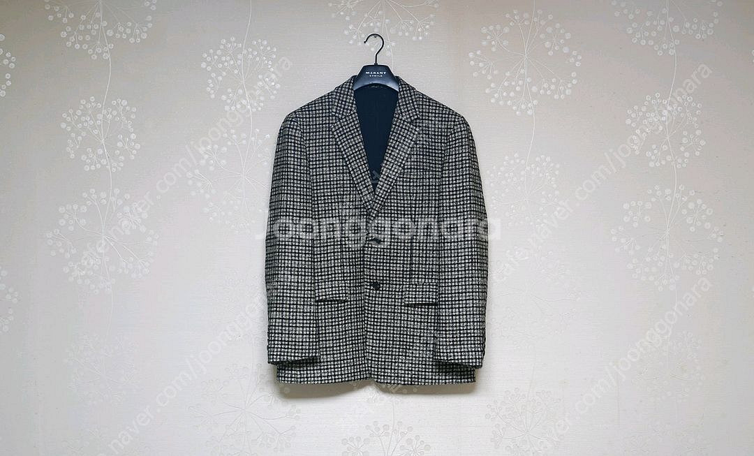 CK 울 실크 하운드투스 체크 자켓--0