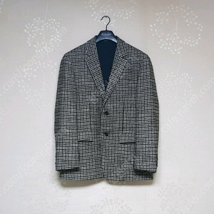 CK 울 실크 하운드투스 체크 자켓