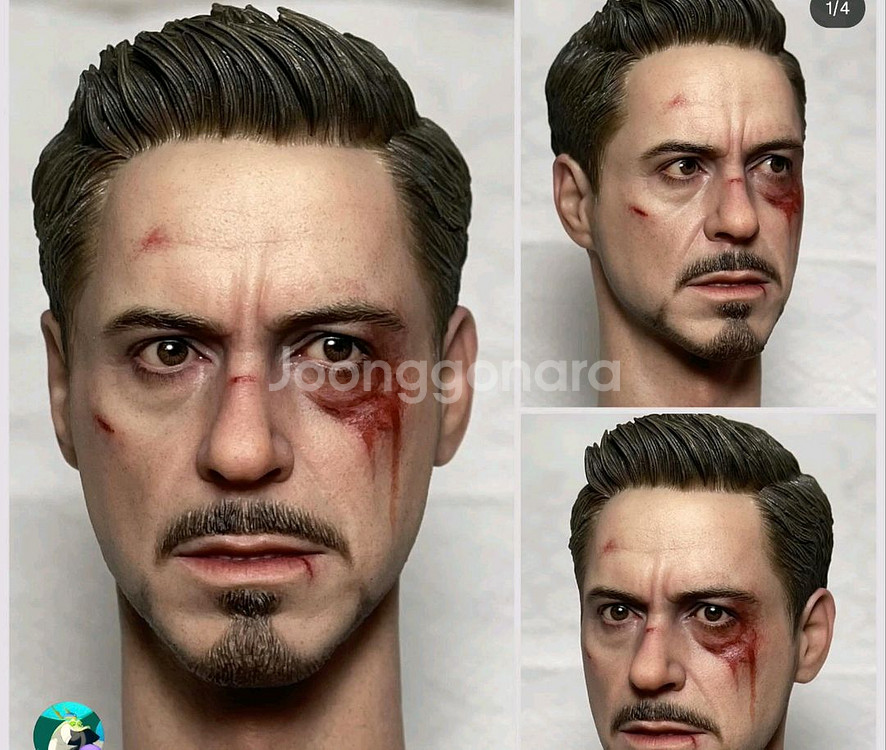 Luo 아이언맨3 토니스타크 헤드 판매(작가작 핫토이x--0