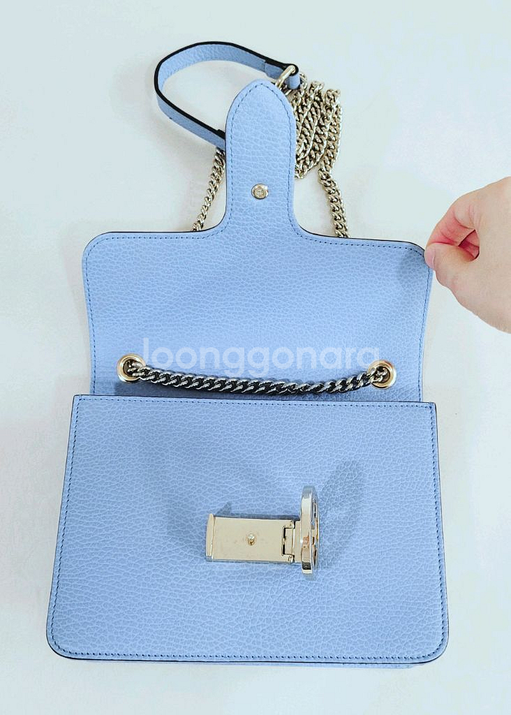 구찌 인터로킹 GG 체인 스몰 숄더백--1