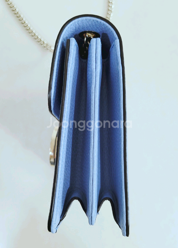 구찌 인터로킹 GG 체인 스몰 숄더백--5