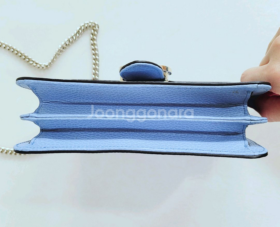 구찌 인터로킹 GG 체인 스몰 숄더백--6