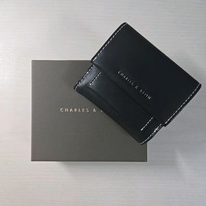 찰스앤키스 3단 반지갑 블랙