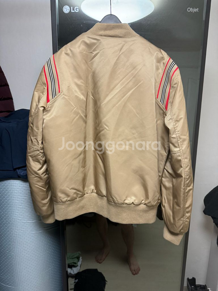 버버리/아이코닉 스트라이프 자켓/XL(105-110)--2