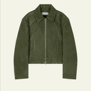 웨이비니스 스웨이드 크롭 자켓 그린 2사이즈