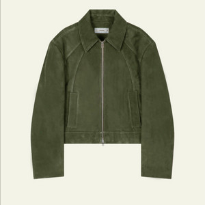웨이비니스 스웨이드 크롭 자켓 그린 2사이즈