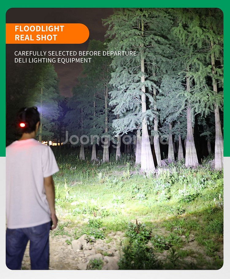 새상품/T6LED 충전식 해드렌턴 18650(2개포함)--0