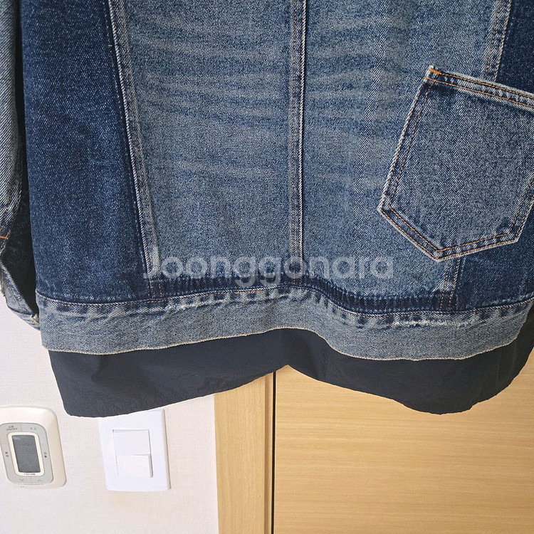 구호(KUHO) 여성 오버사이즈 데님 트러커 자켓 블루--6