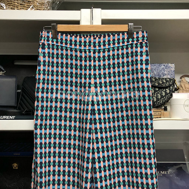 [한섬] MINE 마인 기하학패턴 와이드 팬츠--1