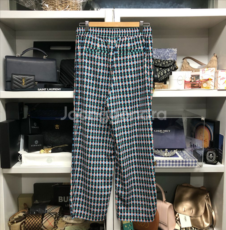 [한섬] MINE 마인 기하학패턴 와이드 팬츠--4