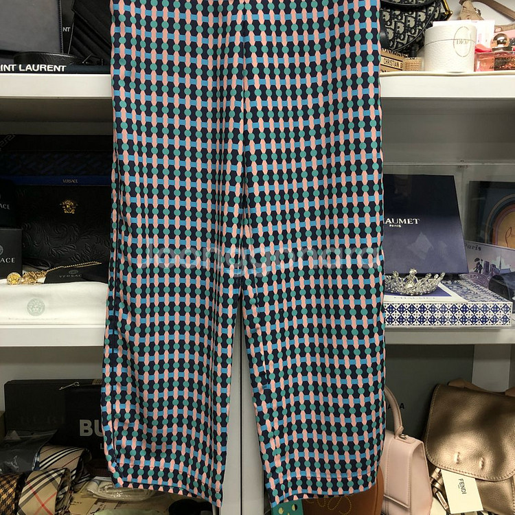 [한섬] MINE 마인 기하학패턴 와이드 팬츠--3