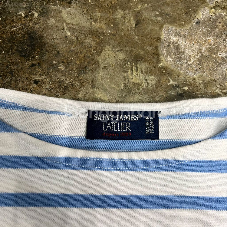 XS) 세인트제임스 길단 스트라이프 보더티 티셔츠--2