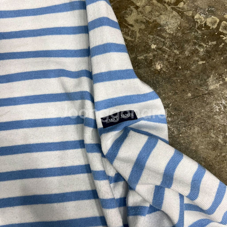 XS) 세인트제임스 길단 스트라이프 보더티 티셔츠--5