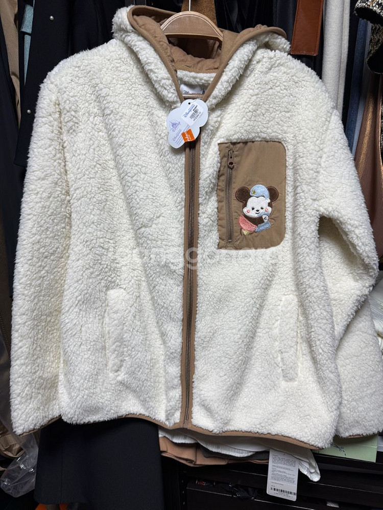 디즈니 뽀글이 후드 집업 s (새상품)--0