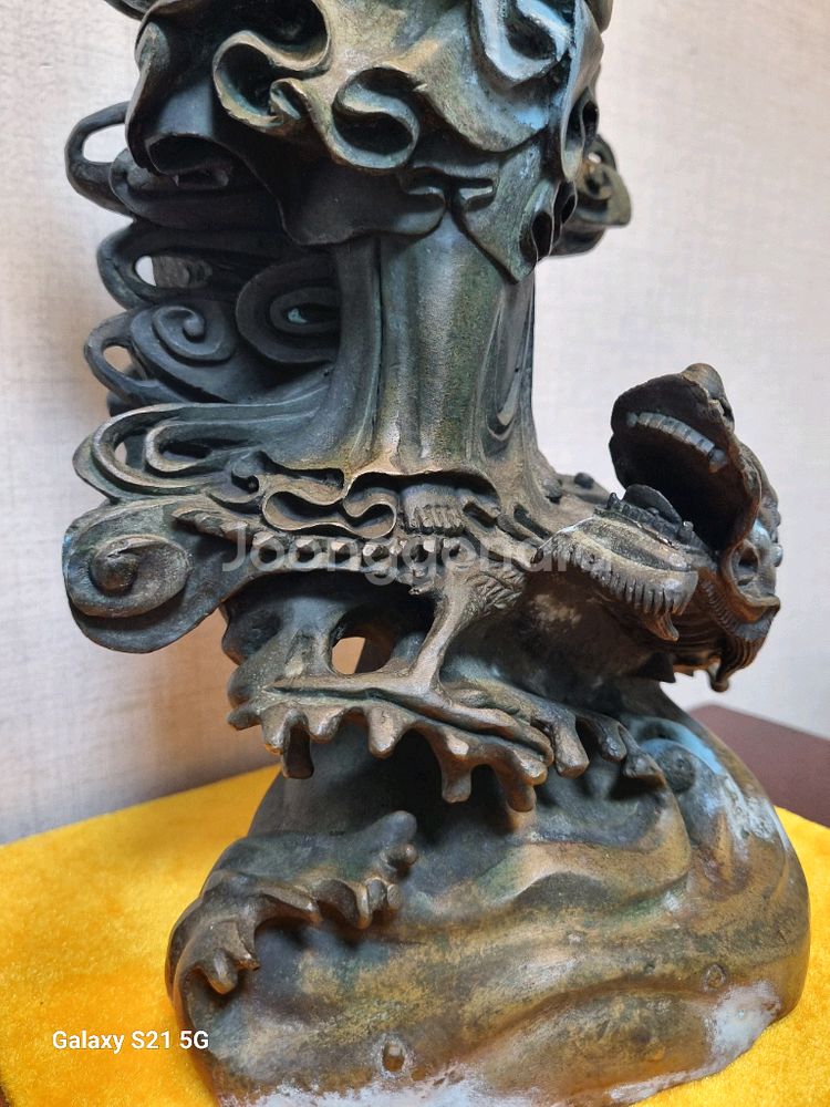 청동 해수관음보살상 입상 불상 - 높이 43cm--7