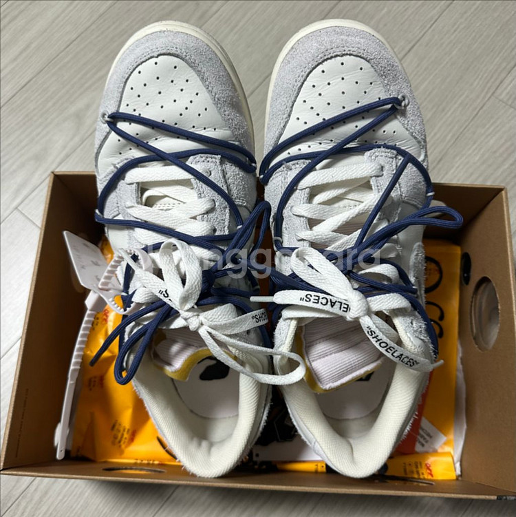 나이키 x 오프화이트 덩크 로우 Lot 18 270 새--2