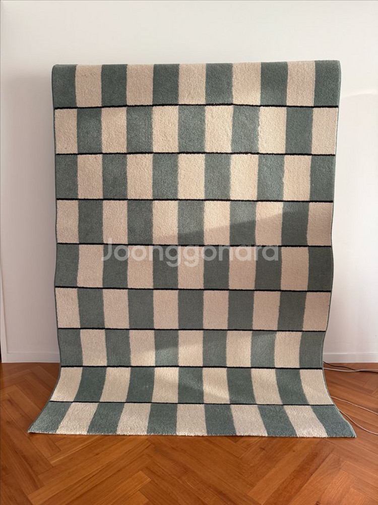 리튼 컬러 블록 러그 (민트초코 160 * 230)--2