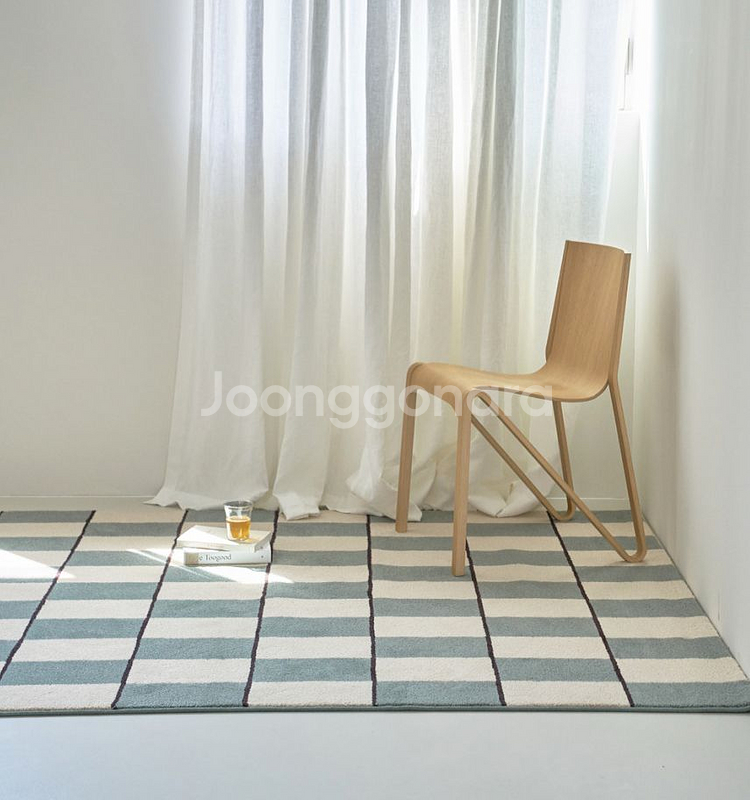 리튼 컬러 블록 러그 (민트초코 160 * 230)--1