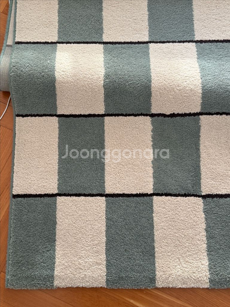 리튼 컬러 블록 러그 (민트초코 160 * 230)--4