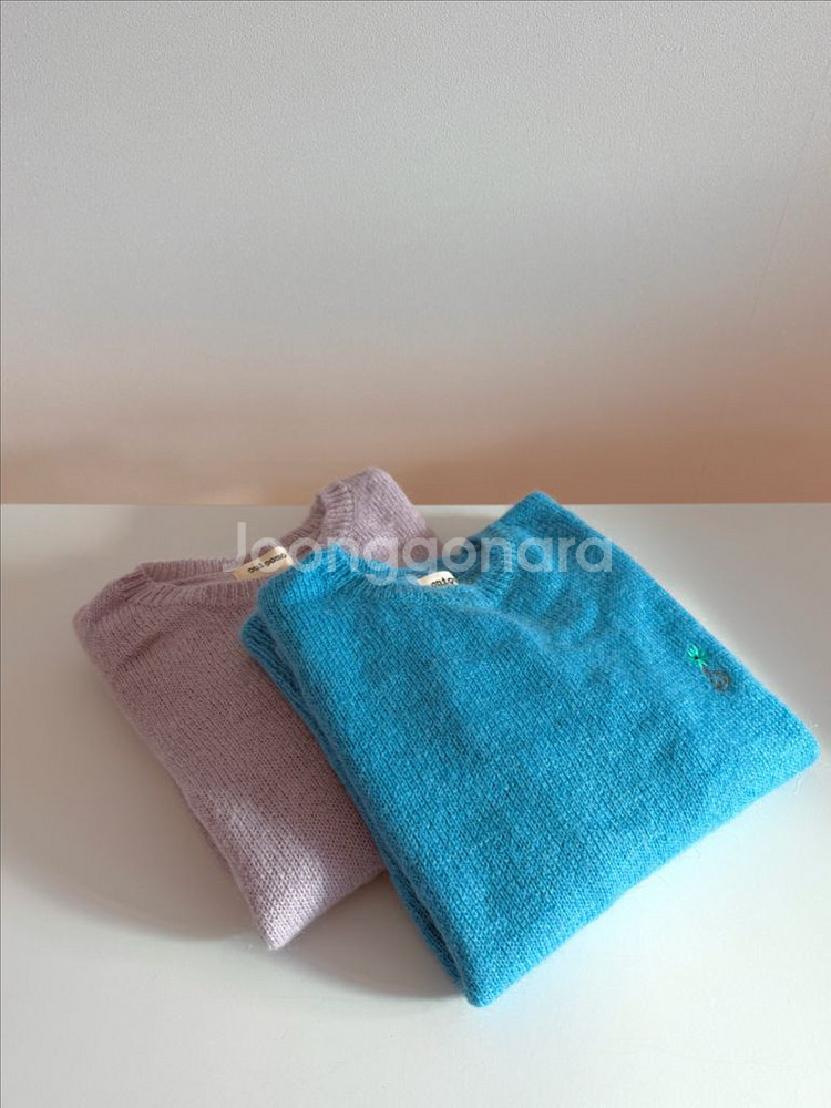 위꼬모 키드모헤어 니트 (라일락 / 아쿠아블루) 각7만--0