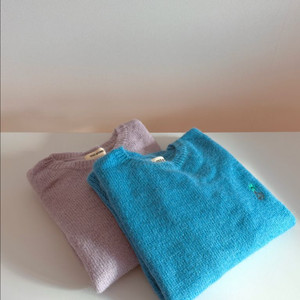 위꼬모 키드모헤어 니트 (라일락 / 아쿠아블루) 각7만