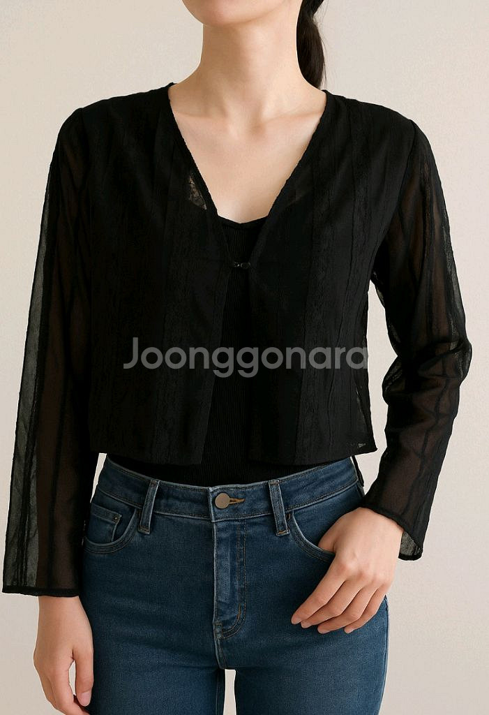 Cos감성 하객룩 원피스 가디건 세트(55~661/2)--2