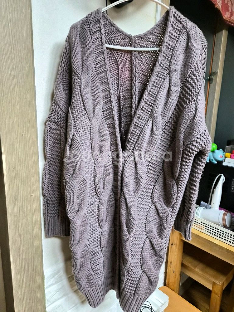 롱 니트 가디건--0