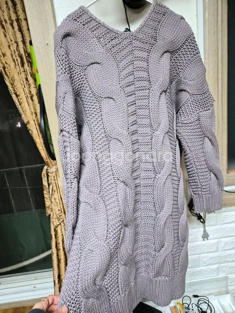 롱 니트 가디건--1