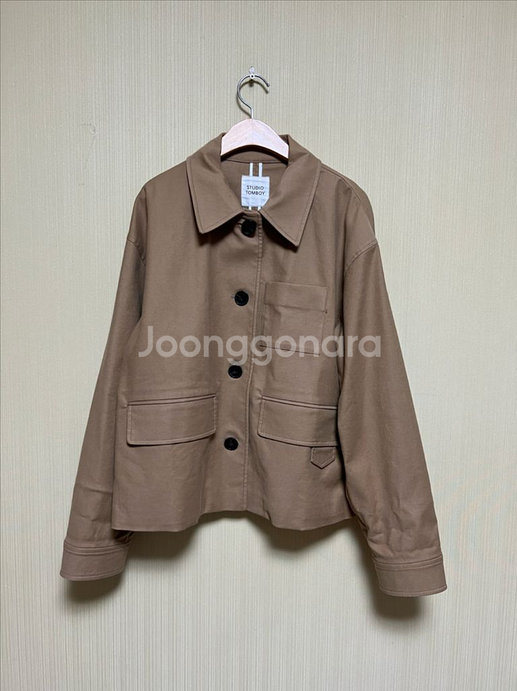 톰보이 여자 블루종 면자켓--0