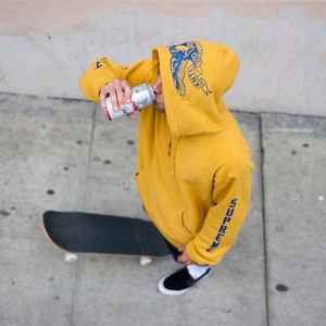 [L] 슈프림 안티히어로 16SS 후드 머스타드