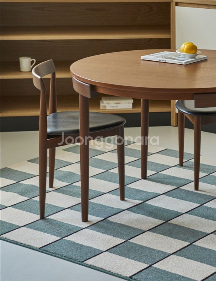 리튼 컬러 블록 러그 (민트초코 160 * 230)--6