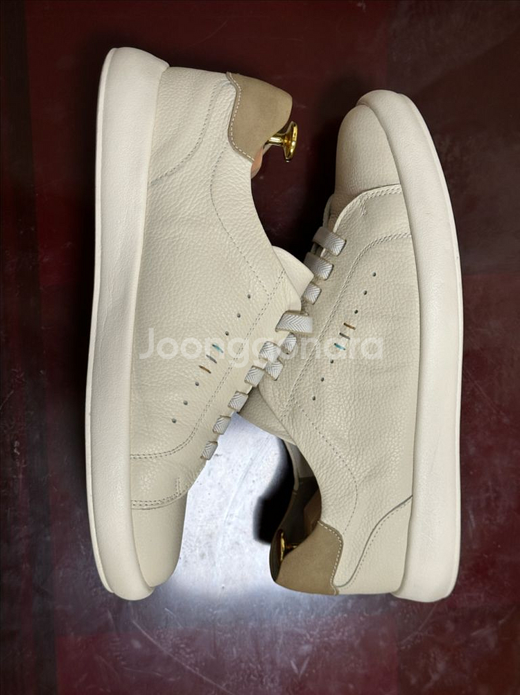 닥스 아이보리 가죽 스니커즈 265mm--1