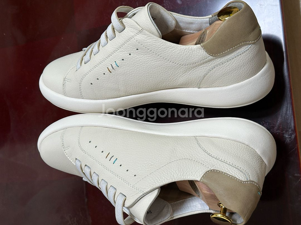 닥스 아이보리 가죽 스니커즈 265mm--5