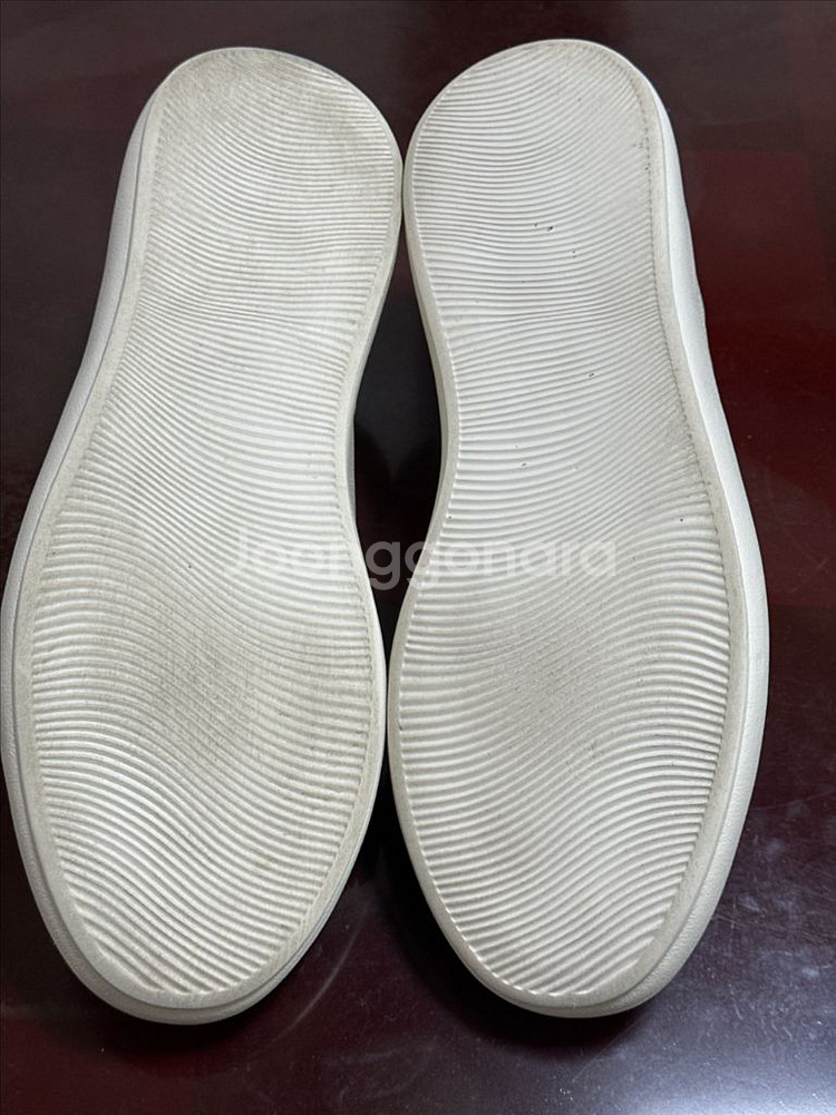 닥스 아이보리 가죽 스니커즈 265mm--8