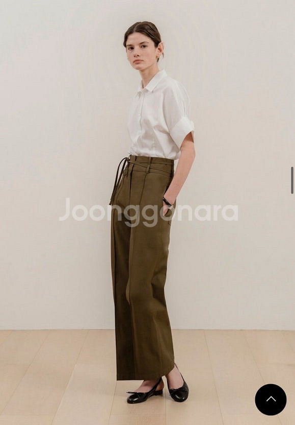 유메르 모르코 벨티트팬츠 브라운1사이즈--0