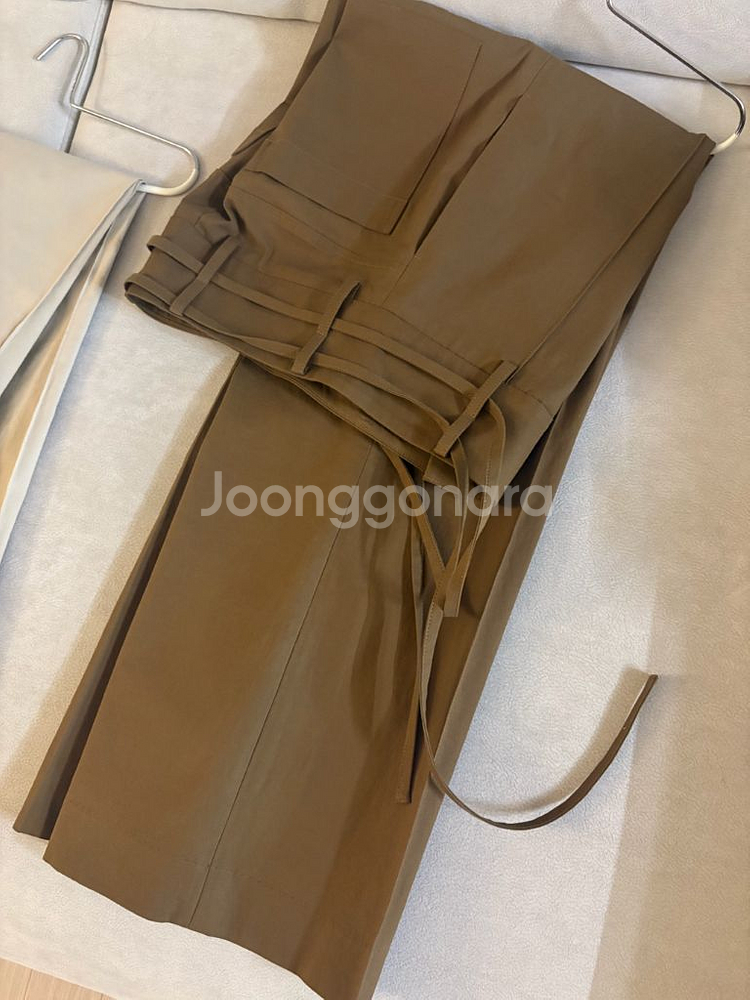 유메르 모르코 벨티트팬츠 브라운1사이즈--5