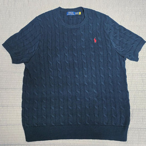 폴로 랄프로렌 케이블 라운드 반팔 니트