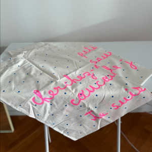 우트 AOUT VERY AERIAL 커튼 핑크도트