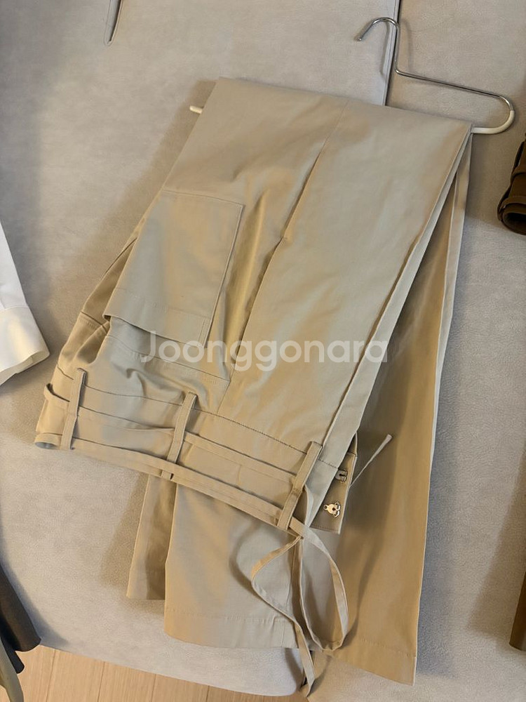 유메르 모르코 벨티드팬츠1사이즈 라이트베이지--2