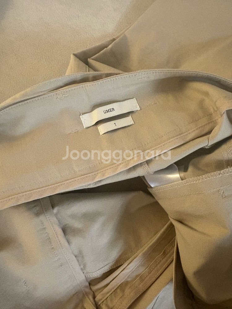 유메르 모르코 벨티드팬츠1사이즈 라이트베이지--3